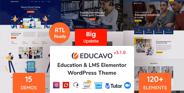 Educavo - Online Courses & Education WordPress Theme